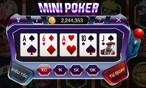 Mini Poker là game nổ hũ dành cho anh em chưa bao giờ được cảm giác ăn hũ